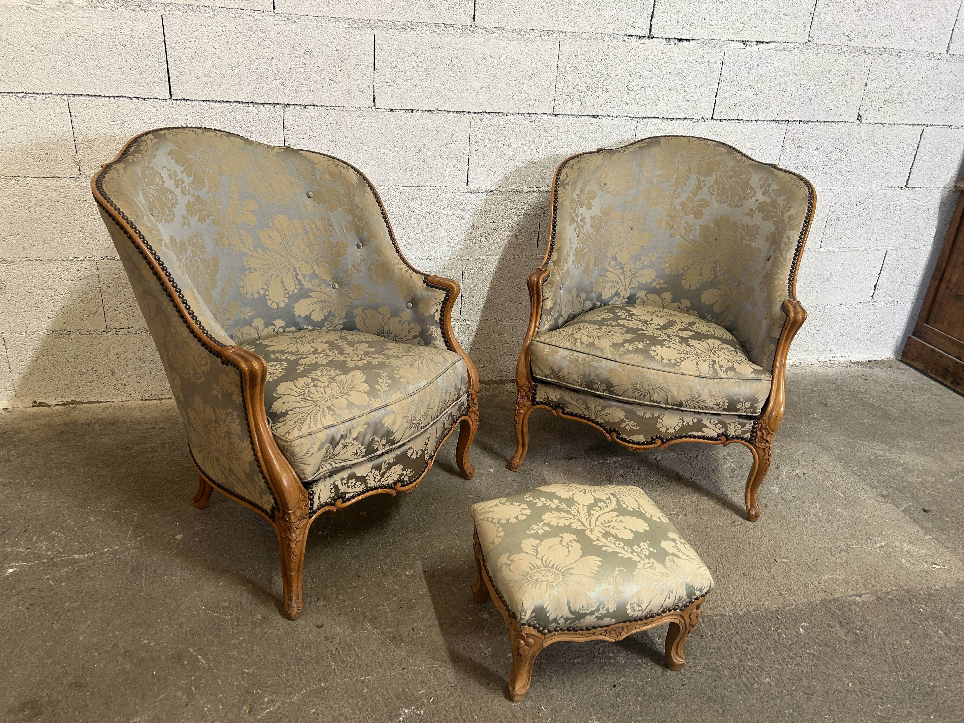 Pair of Louis XV armchairs