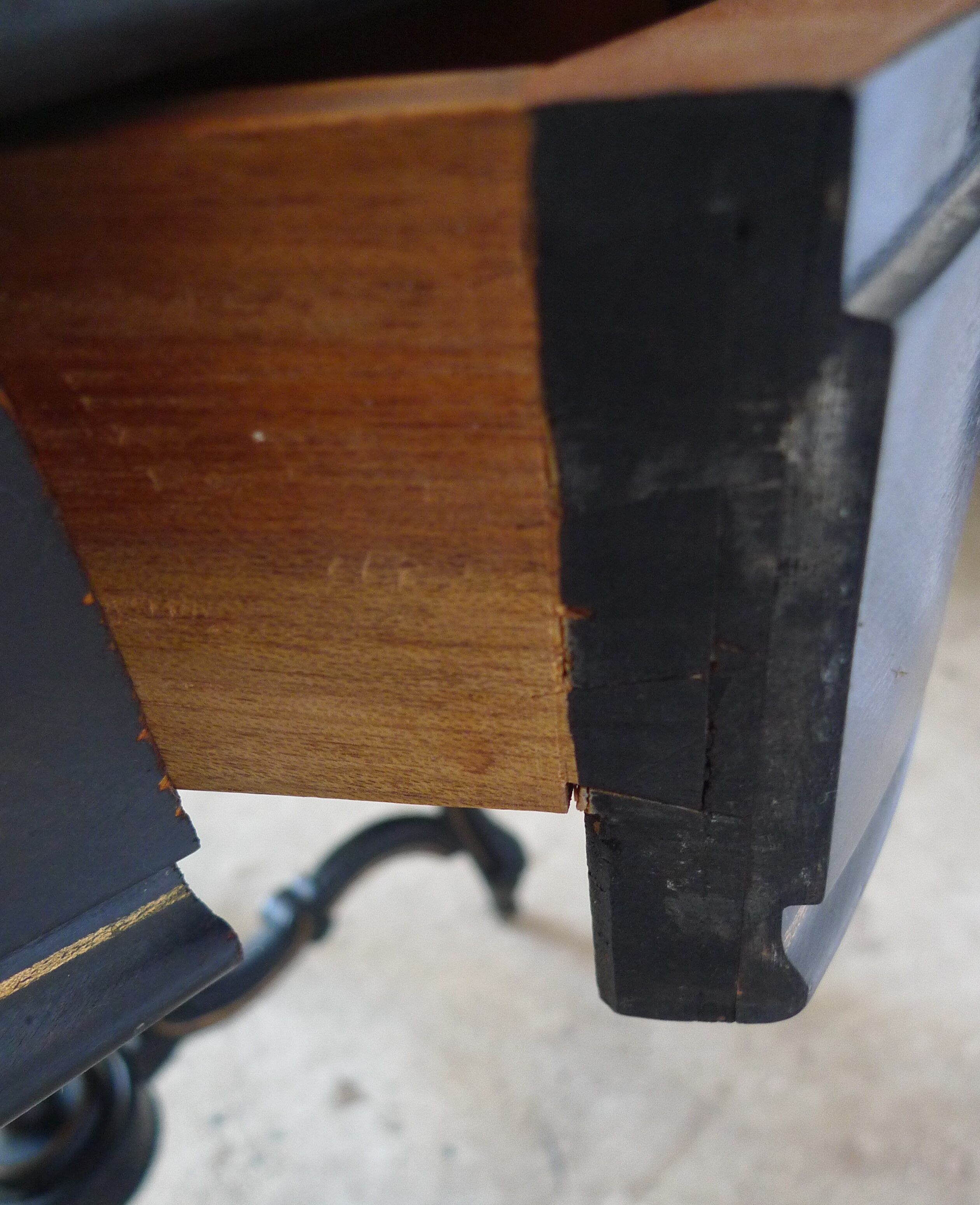 Blackened pear middle table