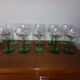 10 verres à vin  cristal gravée grappe de raisin  vintage