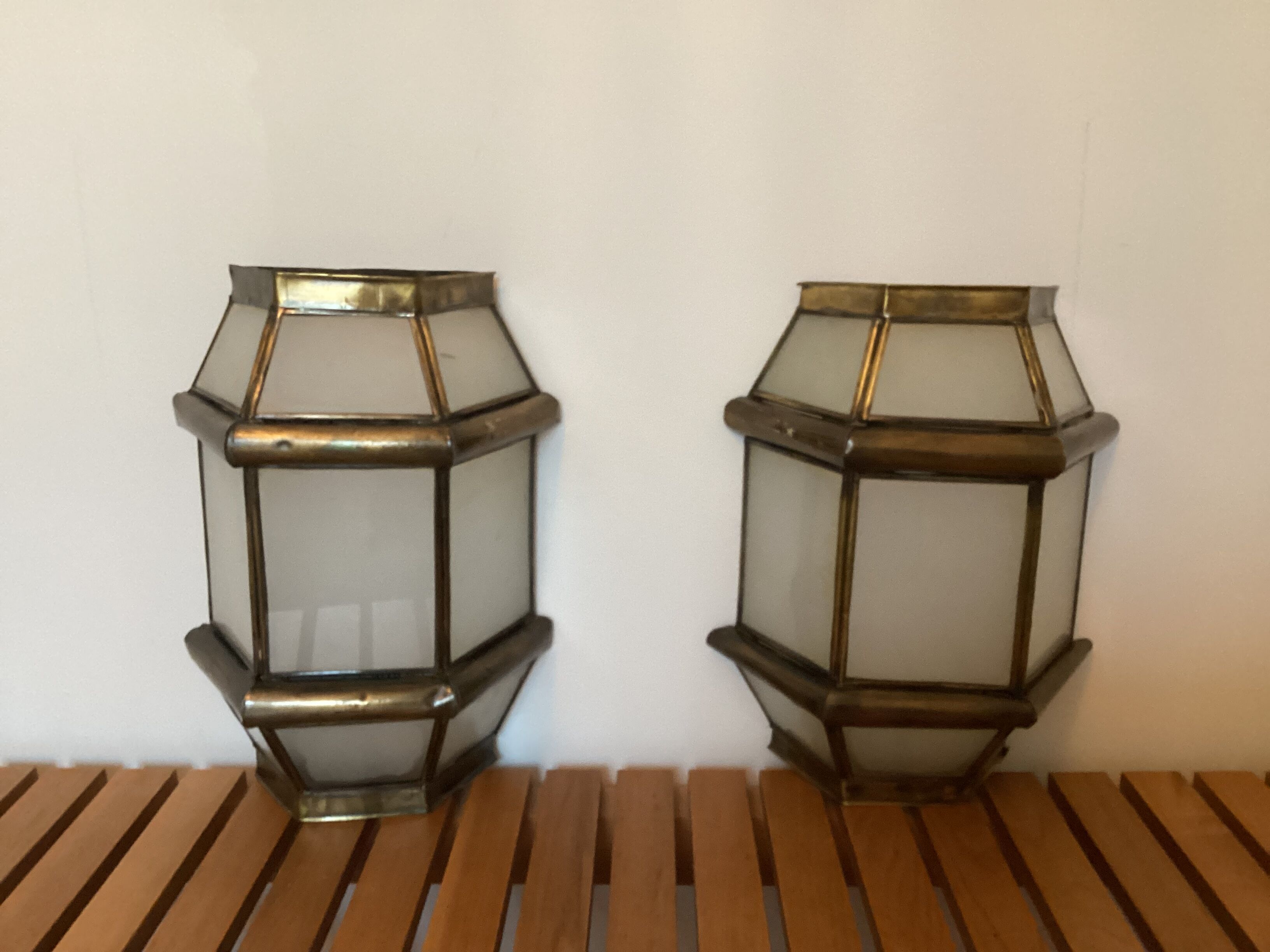 Metal wall lights