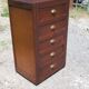 Industrial furniture Wood and Brass, 5 drawers