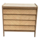 Commode scandinave 4 tiroirs rénovée en bois brut 1940