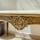 Table basse vintage en marbre et bronze