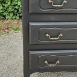 Commodity 3 drawers style louis XV black
