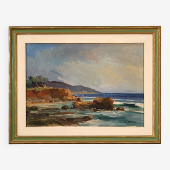 Landscape signed R. Natali 1950s