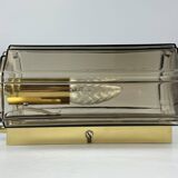 1960s/70s Wall Lamp Glashütte Limburg Germany Glass & Metal Age Design