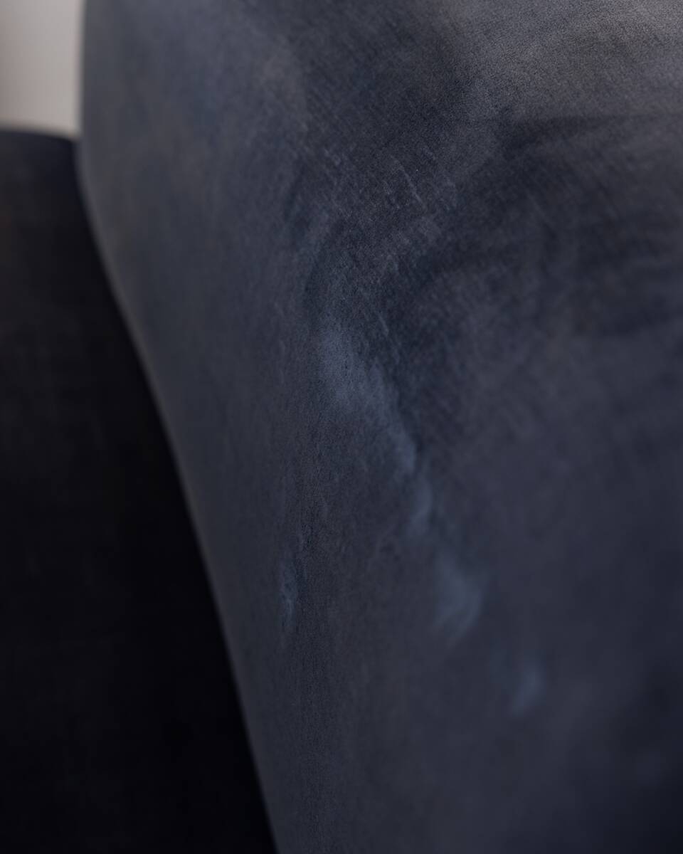 Paire de fauteuils design des années 50 en velours bleu design italien