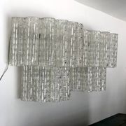 Mid-century Italian Clear Murano glass sconces. Set of two