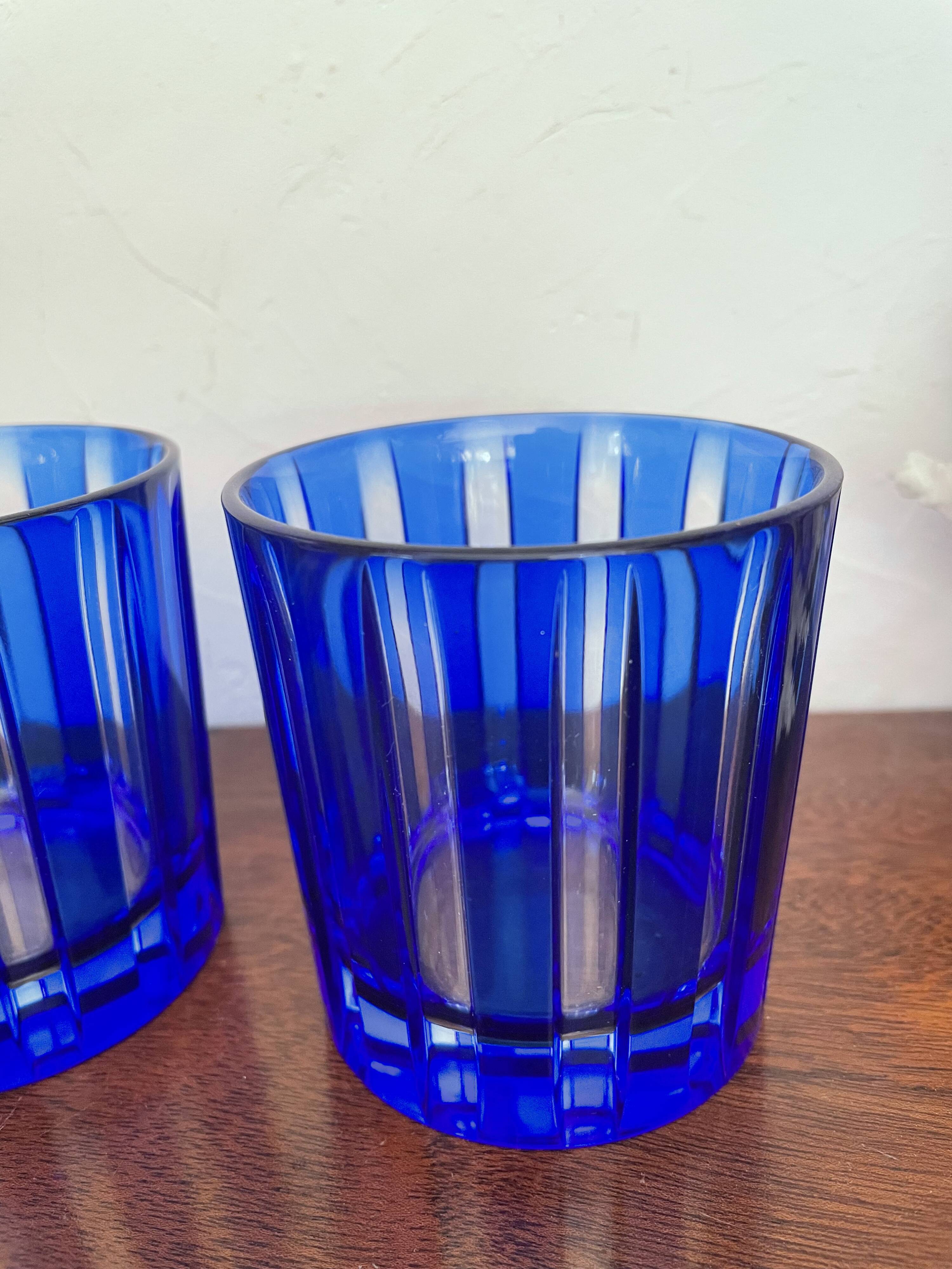 Pair of vintage Arques crystal whisky glasses