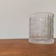 Grand vase ou bol vintage en verre avec ornements sud-américains/Inca