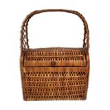 Vintage wicker basket handbag