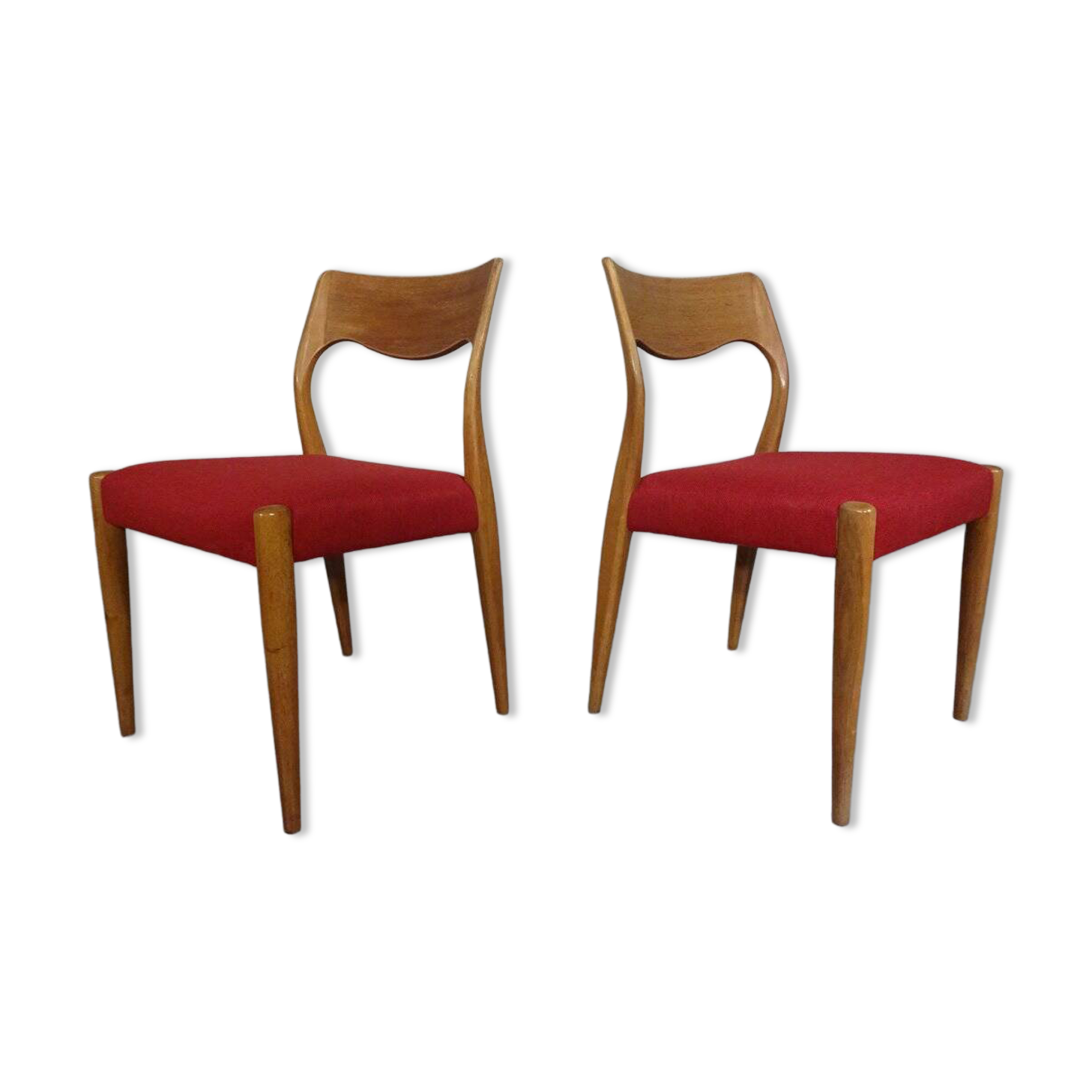 Set of Danish Oak Dining Chairs, 1960s