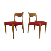 Set of Danish Oak Dining Chairs, 1960s