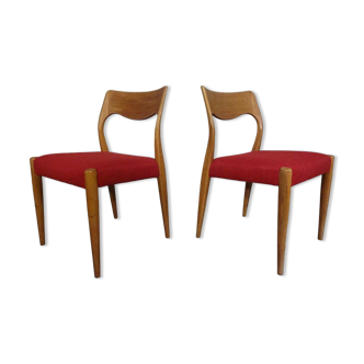 Set of Danish Oak Dining Chairs, 1960s