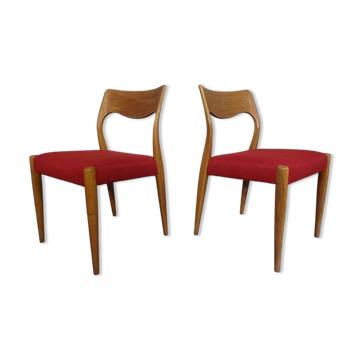 Set of Danish Oak Dining Chairs, 1960s