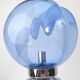 1970s Toni Zuccheri 'Membrane' Blue Murano Glass & Chrome Table Lamp