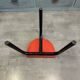 Red tripod stool in industrial style