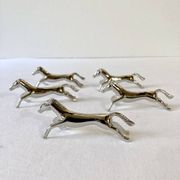 5 silver-plated knife rests in the shape of a horse. 1960s