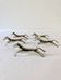 5 silver-plated knife rests in the shape of a horse. 1960s
