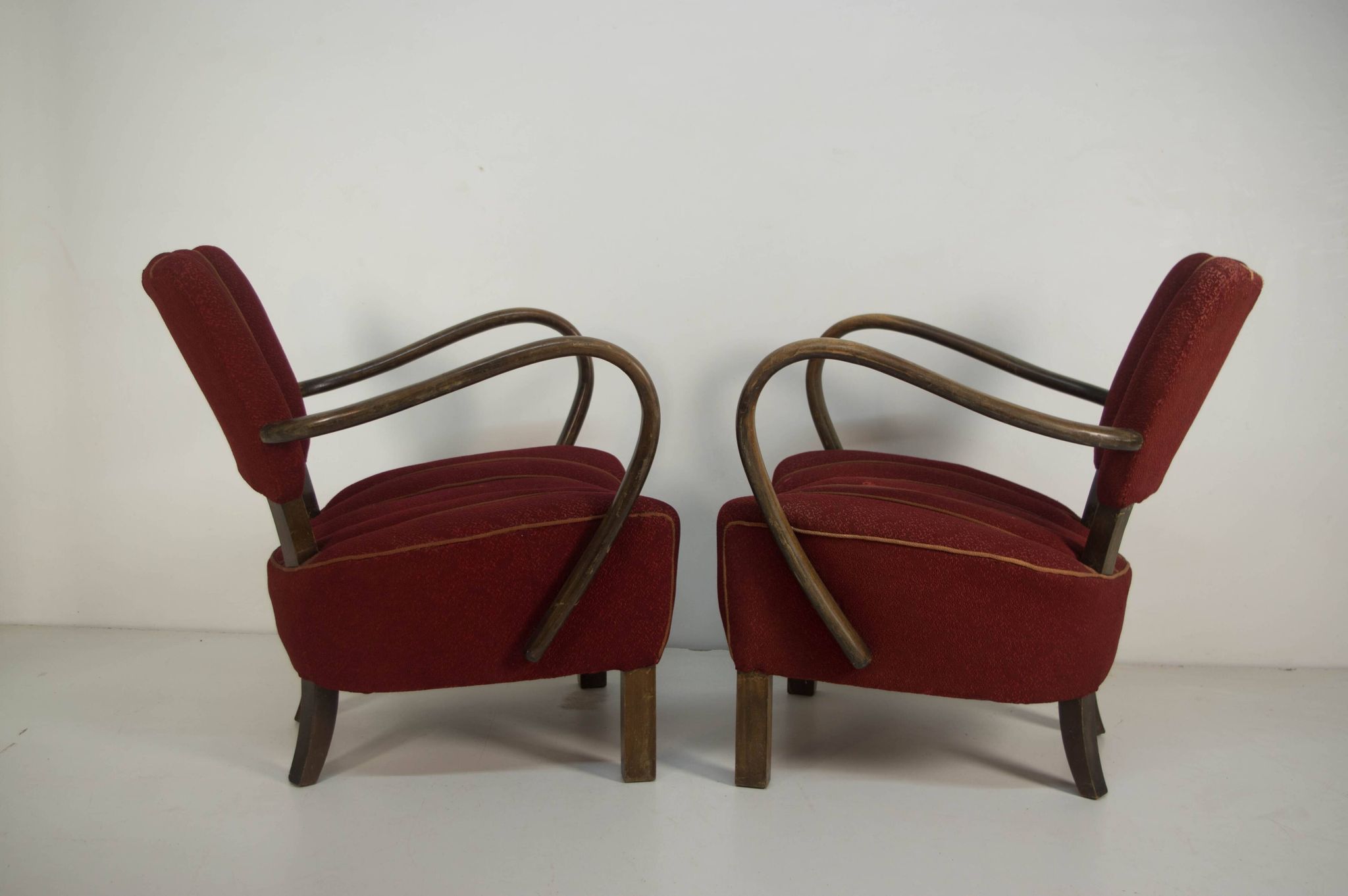 Art Deco Armchairs H-237 by Halabala, Set of 2