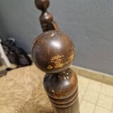 Charles Dudouyt (1885-1946) - Low chair in turned wood and straw - 1940