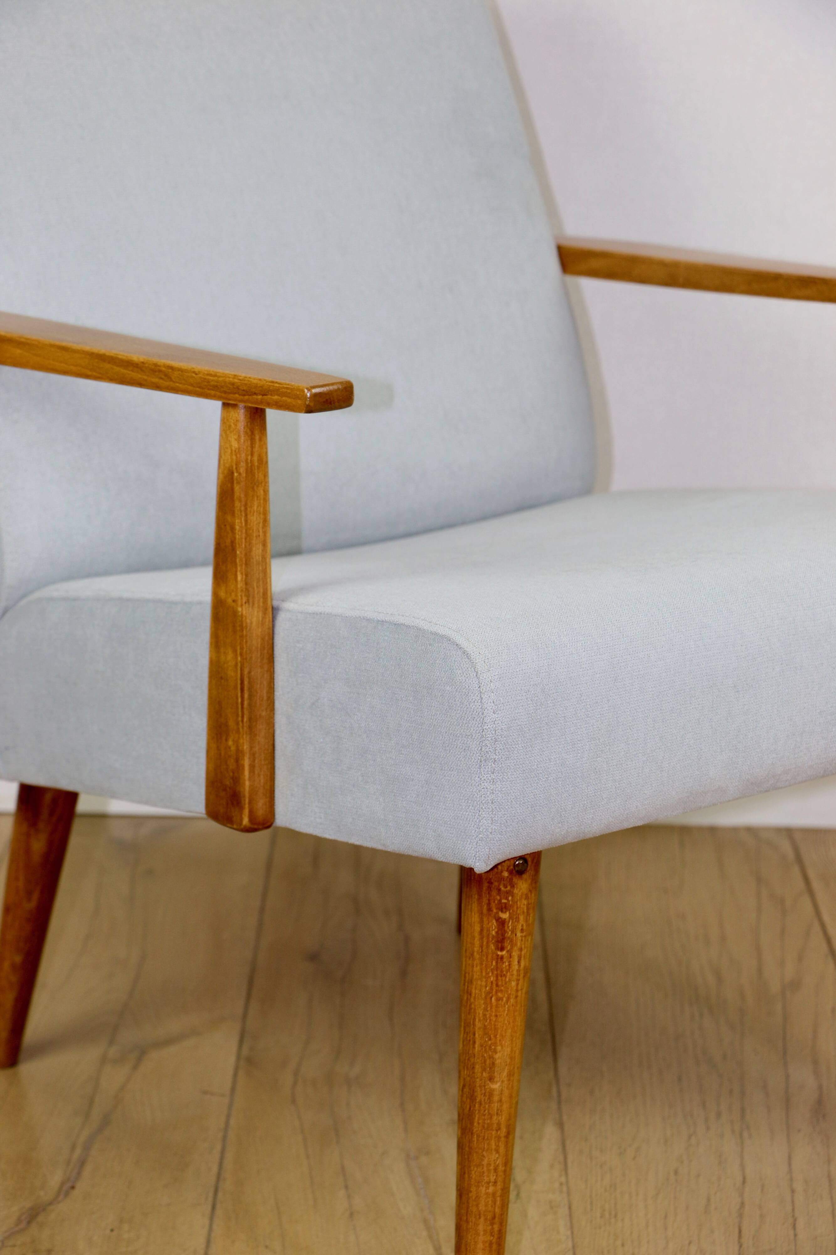 Vintage armchair with armrests Loft - blue sky