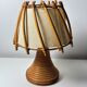 Vintage Louis Sognot table lamp in wicker/bamboo - 1950s/60s
