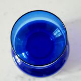Vase en verre bleu cobalt, design scandinave