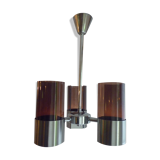 Suspension "Space Age" chrome metal and plexiglass 1970s