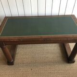 Oak and leather desk. Restored.