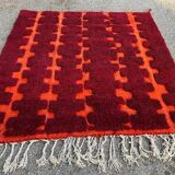 Moroccan Berber Beni Ourain Custom Red Rug 250/150cm