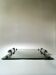 Large Art Deco plateau from the 1930s with mirror, chrome & glass, France