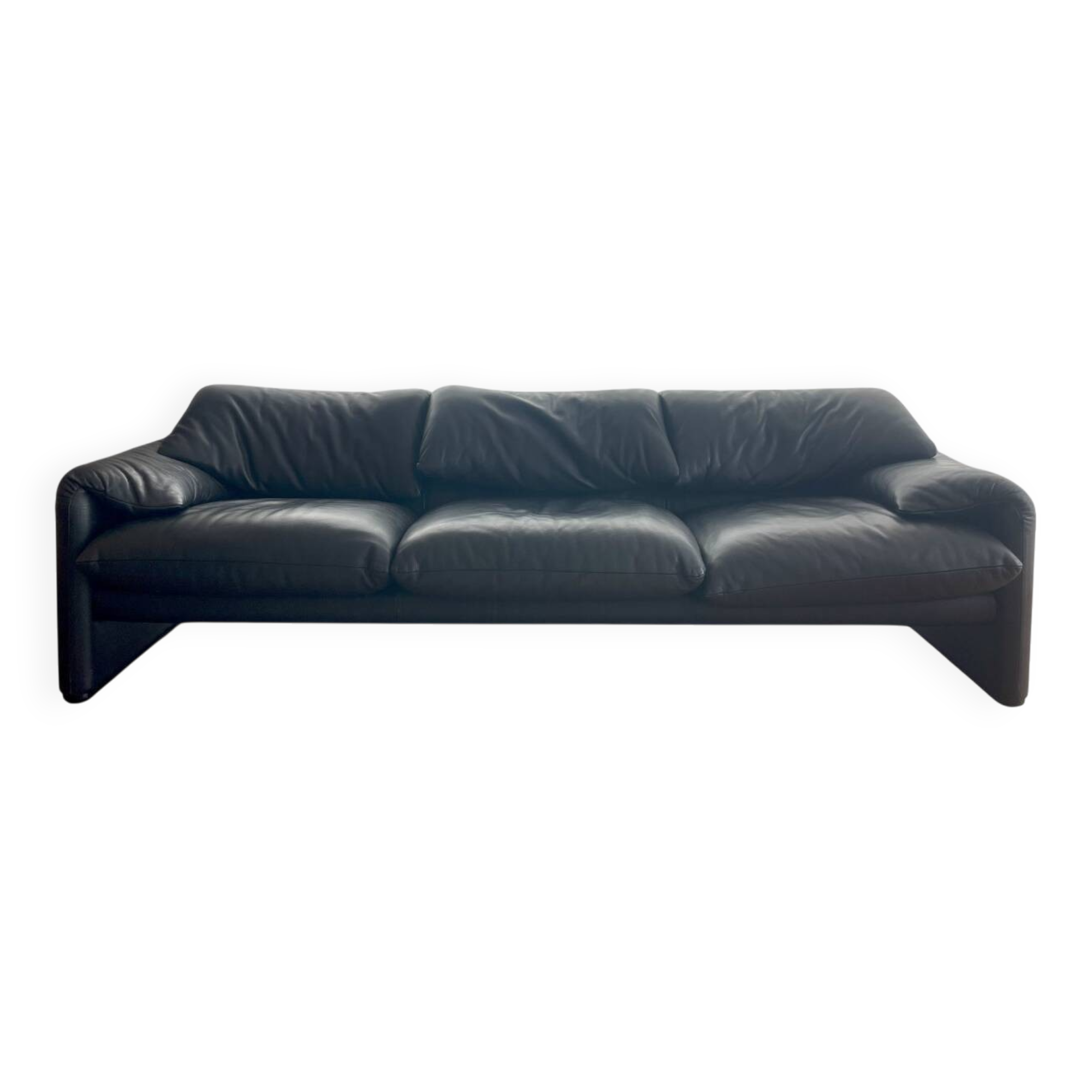 Canapé Maralunga Cassina en cuir noir