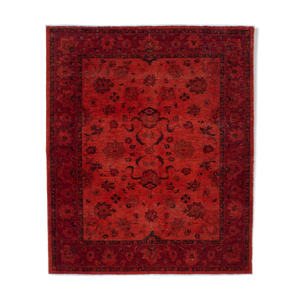 tapis persan surteint tissé à la main 251 cm x 296 cm tapis en laine orange