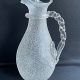 Baccarat, St. Louis - Broc with ice reserve (1) - Art Nouveau - Frosted crystal