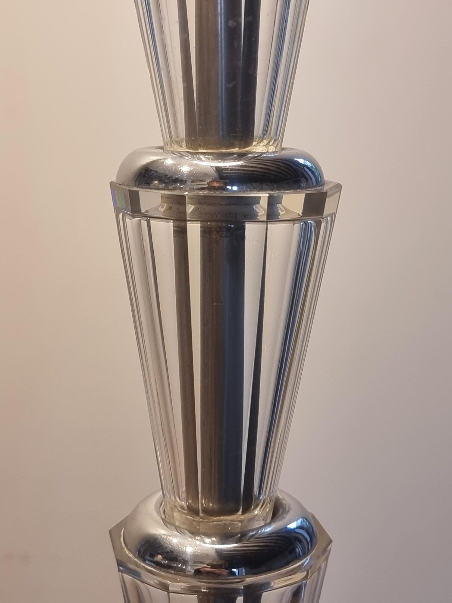 White glass floor lamp 40s