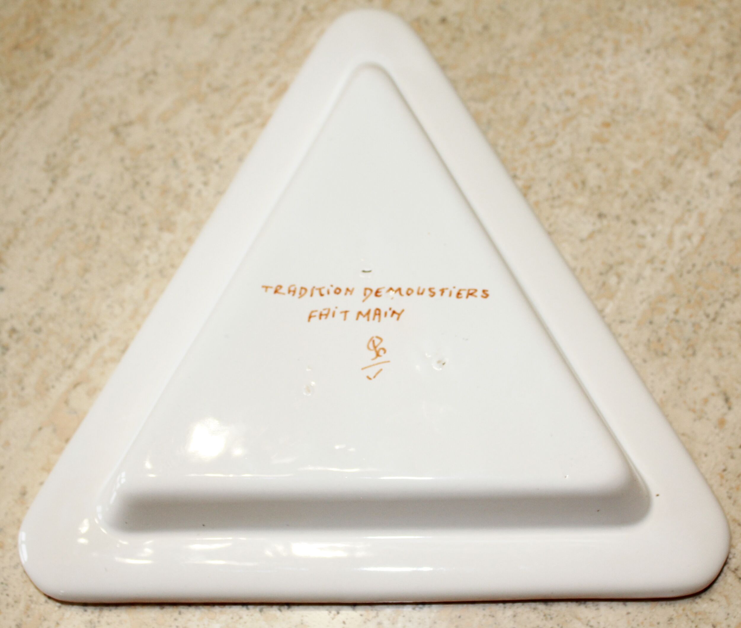Moustiers earthenware ashtray