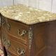 Late 19th-century Louis XV commode in oak, rosewood, and marble top