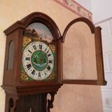 Pendule mouvement horloge hollandaise dite chaise époque 18eme