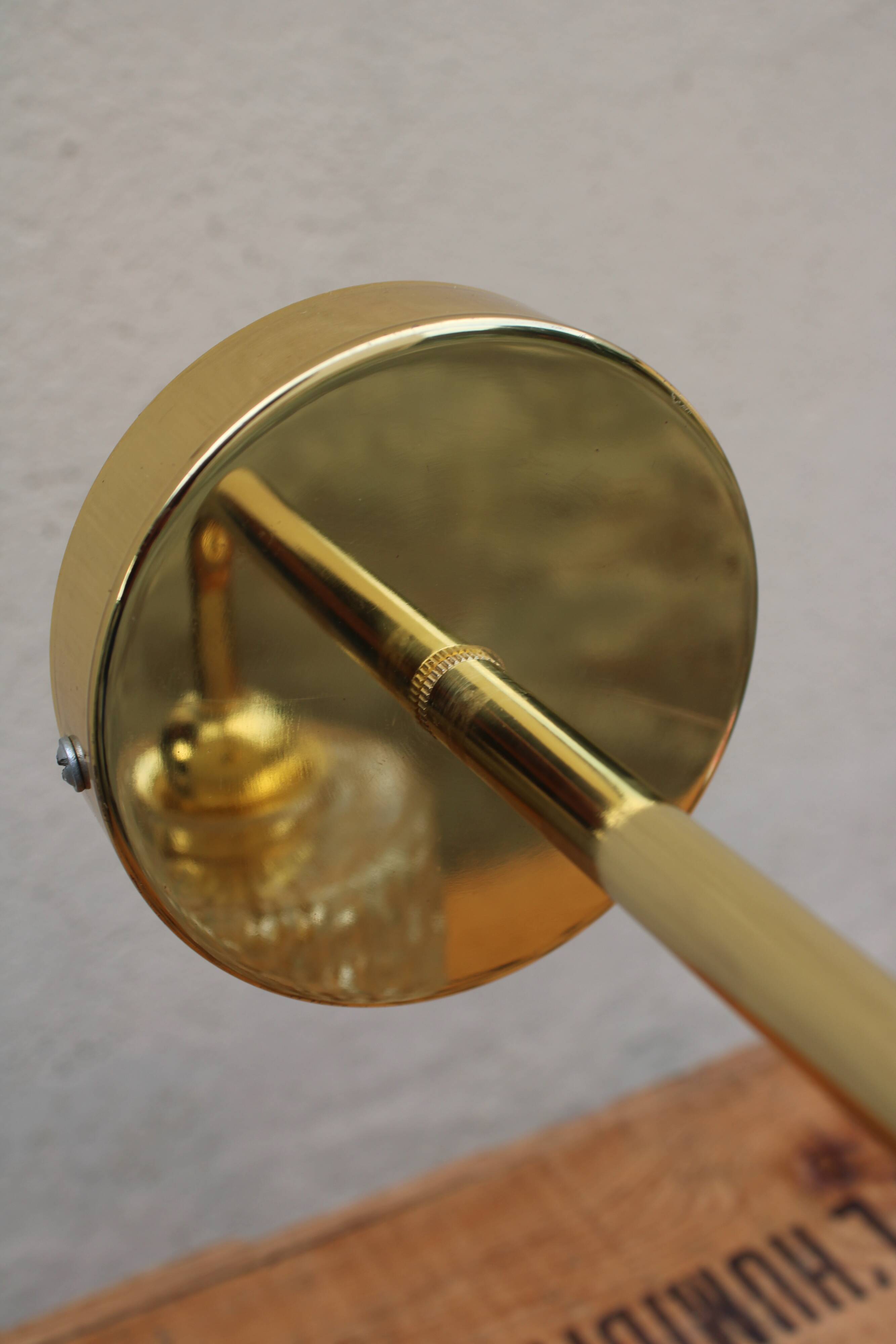 Brass and moulded glass sconce