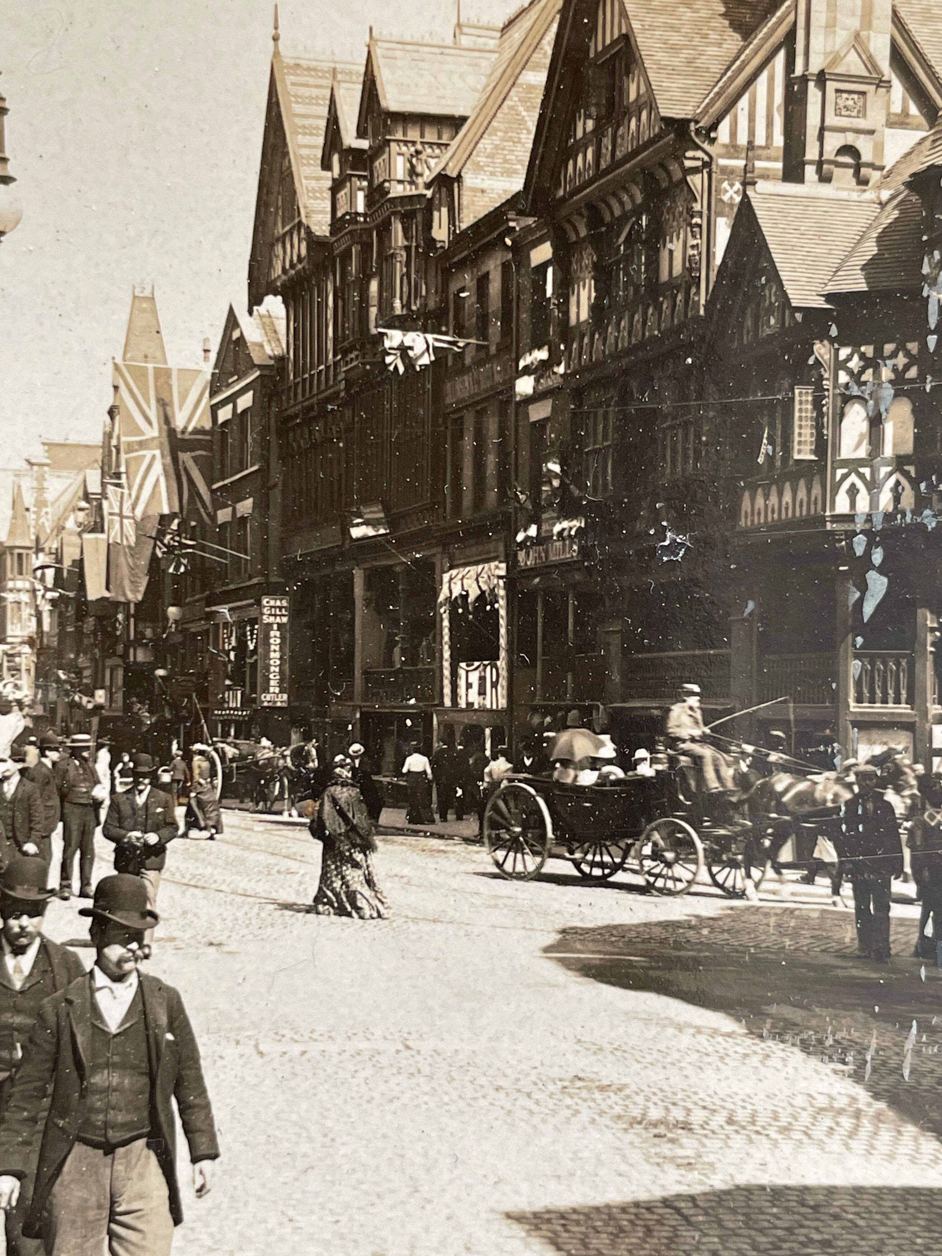 Old photography stereo, stereograph, luxury albumine 1903 Chester England