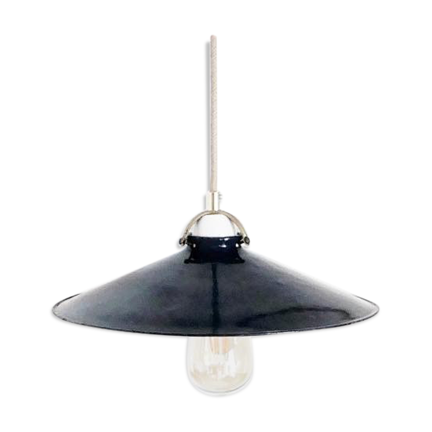 Suspension en tôle émaillée bleue