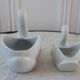 Duo of ceramic swans 50s-60s