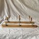 Pair of vintage wall coat racks - 3 hooks