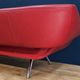 Vintage red leather Leolux Arabella design sofa used