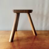 Antique wooden tripod farm stool