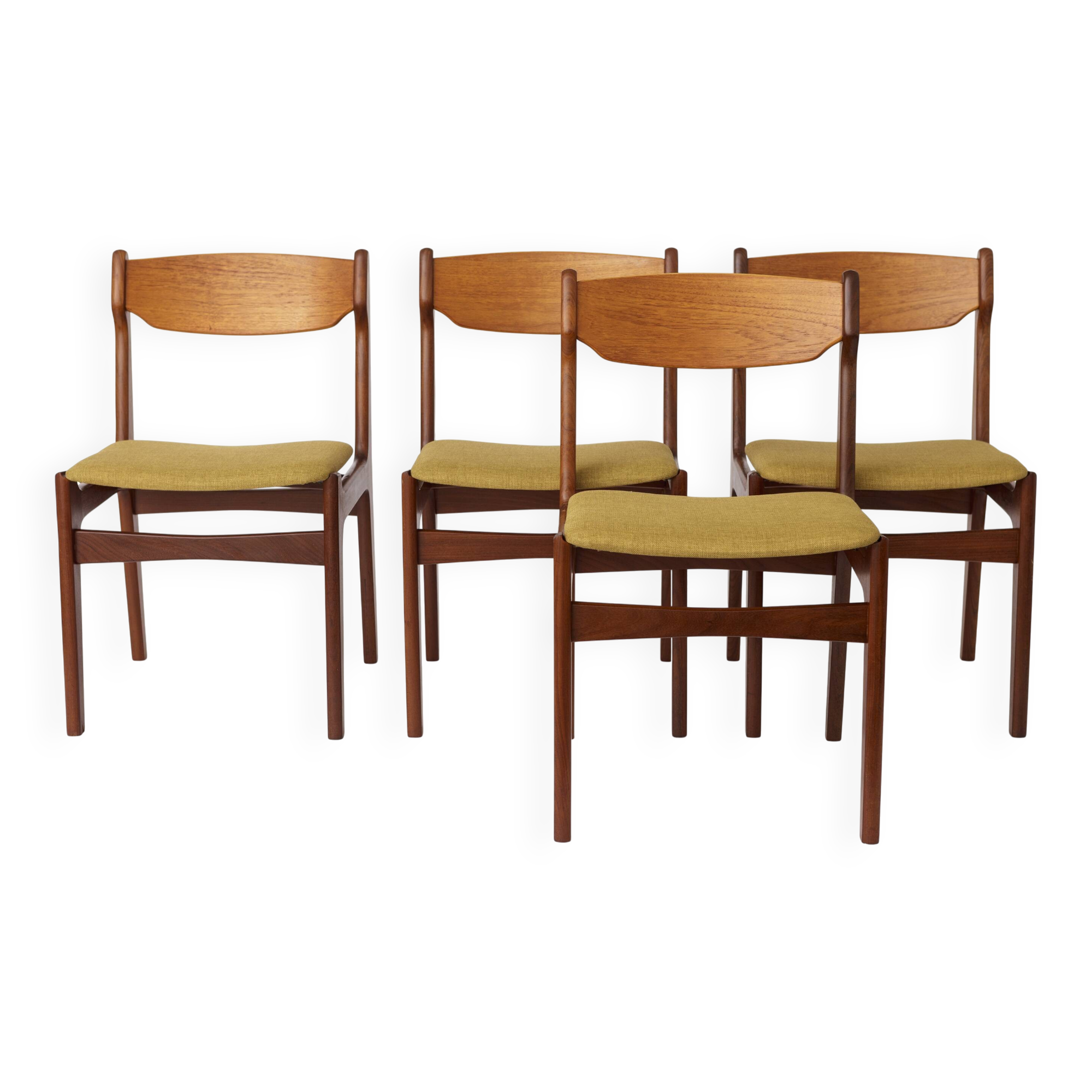 Set of 4 Teak Dining Chairs in the Style of Erik Buch, Mid-Century, 1960s