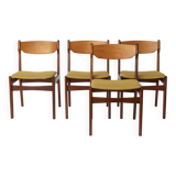 Set of 4 Teak Dining Chairs in the Style of Erik Buch, Mid-Century, 1960s