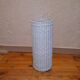 Vintage Italian white ceramic bamboo style umbrella stand