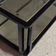 Large coffee table in metal, glass and mirror 1970